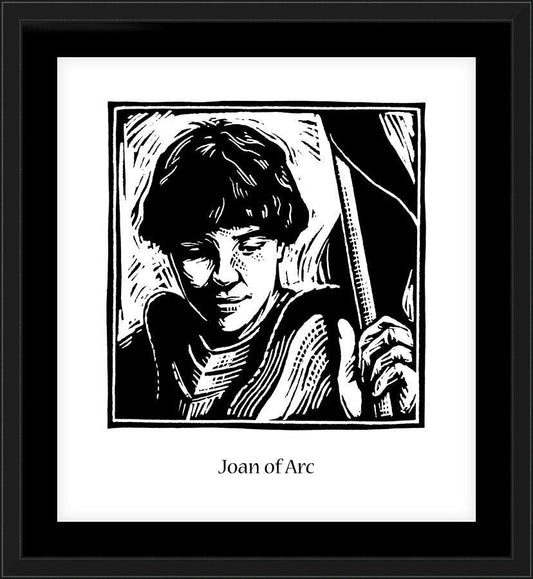 Wall Frame Black, Matted - St. Joan of Arc by Julie Lonneman - Trinity Stores