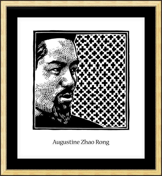 Wall Frame Gold, Matted - St. Augustine Zhao Rong and 119 Companions by Julie Lonneman - Trinity Stores