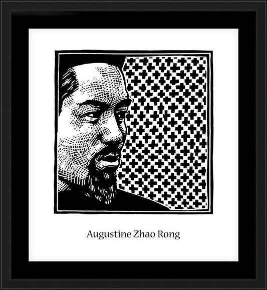 Wall Frame Black, Matted - St. Augustine Zhao Rong and 119 Companions by Julie Lonneman - Trinity Stores