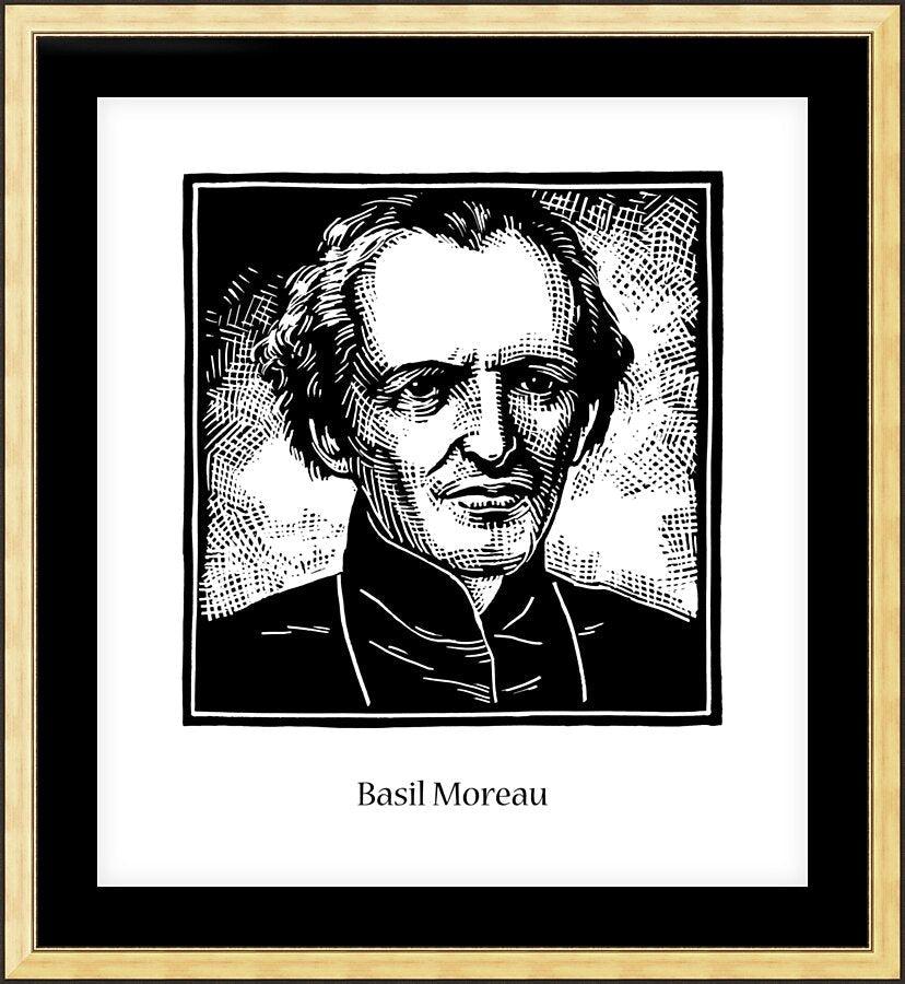 Wall Frame Gold, Matted - Bl. Basil Moreau by Julie Lonneman - Trinity Stores