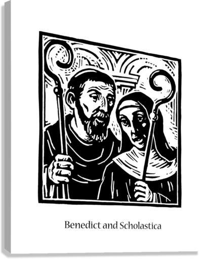 Canvas Print - Sts. Benedict and Scholastica by Julie Lonneman - Trinity Stores