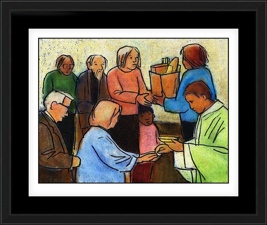 Wall Frame Black, Matted - Bread Lines by Julie Lonneman - Trinity Stores