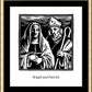 Wall Frame Gold, Matted - Sts. Brigid and Patrick by Julie Lonneman - Trinity Stores