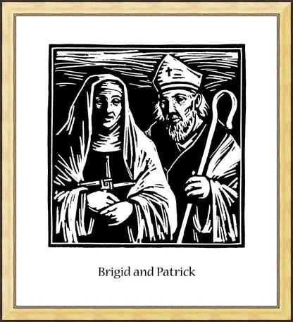 Wall Frame Gold - Sts. Brigid and Patrick by Julie Lonneman - Trinity Stores