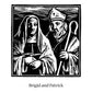 Wall Frame Black, Matted - Sts. Brigid and Patrick by Julie Lonneman - Trinity Stores
