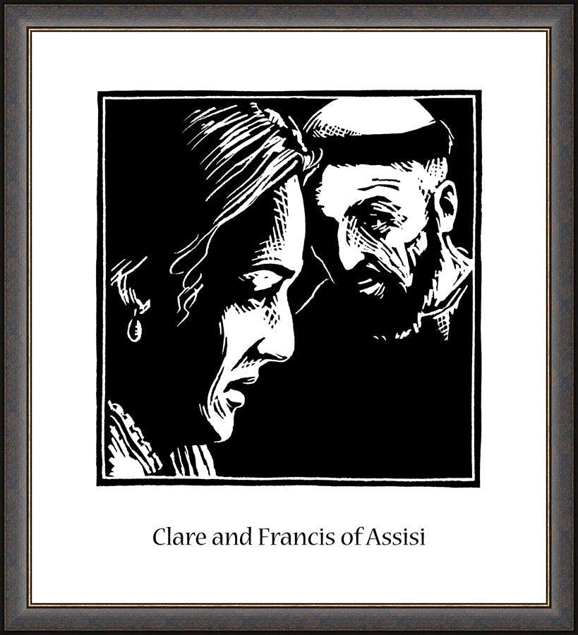 Wall Frame Espresso - Sts. Clare and Francis by Julie Lonneman - Trinity Stores