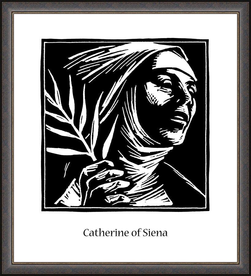 Wall Frame Espresso - St. Catherine of Siena by Julie Lonneman - Trinity Stores