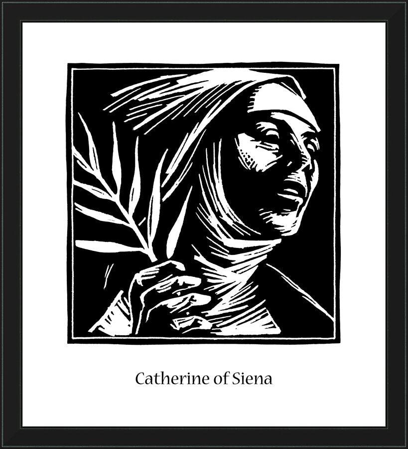 Wall Frame Black - St. Catherine of Siena by Julie Lonneman - Trinity Stores