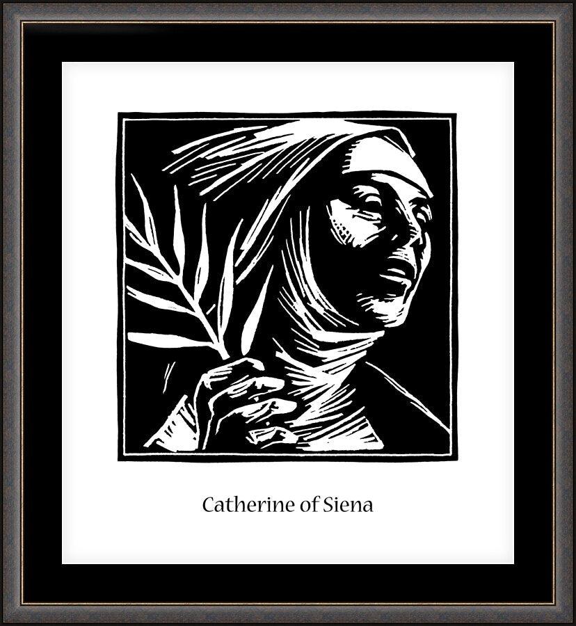 Wall Frame Espresso, Matted - St. Catherine of Siena by Julie Lonneman - Trinity Stores