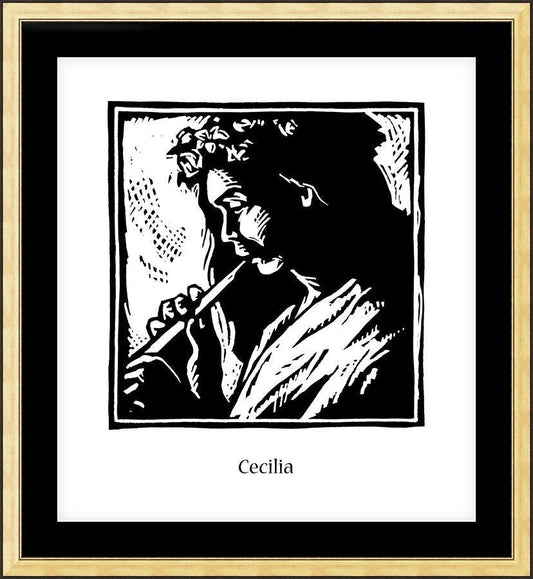Wall Frame Gold, Matted - St. Cecilia by Julie Lonneman - Trinity Stores