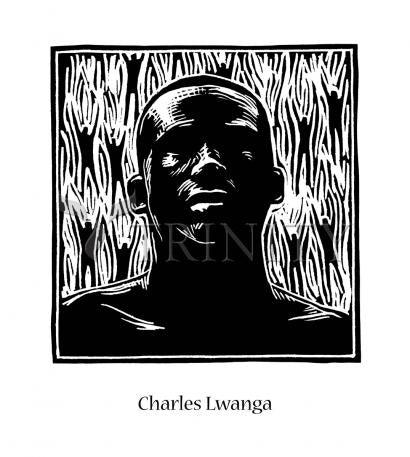 Wall Frame Gold, Matted - St. Charles Lwanga by Julie Lonneman - Trinity Stores