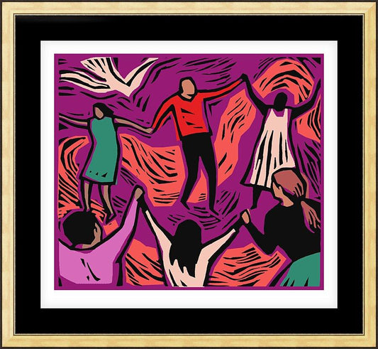 Wall Frame Gold, Matted - Community by Julie Lonneman - Trinity Stores