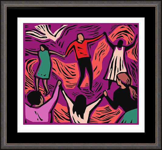 Wall Frame Espresso, Matted - Community by Julie Lonneman - Trinity Stores