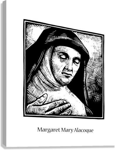 Canvas Print - St. Margaret Mary Alacoque by Julie Lonneman - Trinity Stores