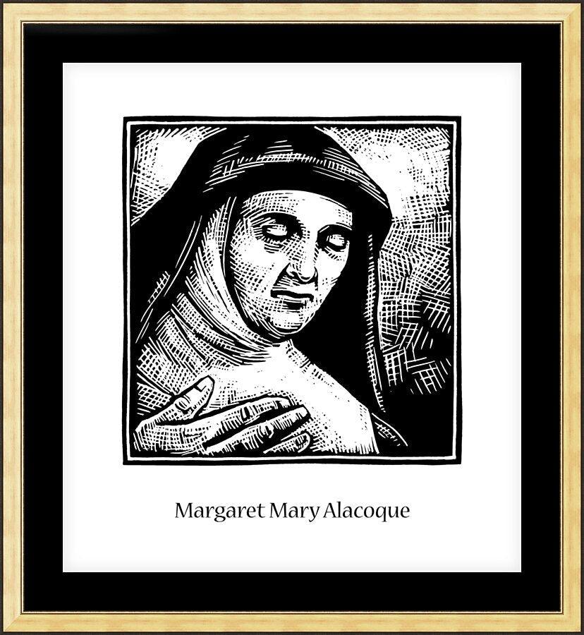 Wall Frame Gold, Matted - St. Margaret Mary Alacoque by Julie Lonneman - Trinity Stores