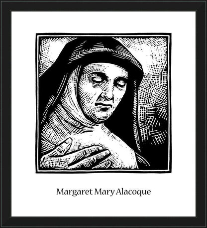 Wall Frame Black - St. Margaret Mary Alacoque by Julie Lonneman - Trinity Stores