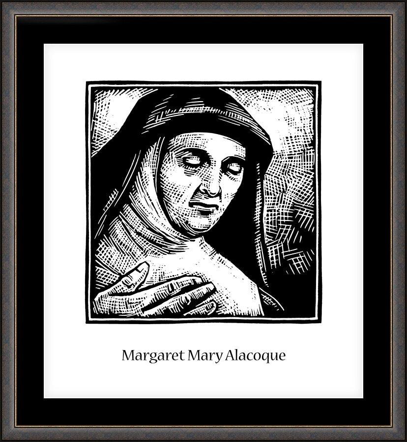Wall Frame Espresso, Matted - St. Margaret Mary Alacoque by Julie Lonneman - Trinity Stores