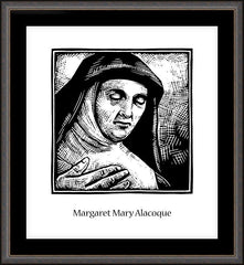 Wall Frame Espresso - St. Margaret Mary Alacoque by J. Lonneman
