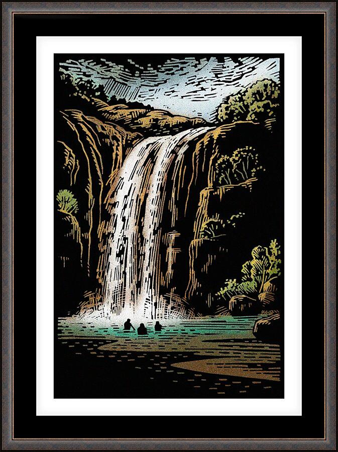 Wall Frame Espresso, Matted - Come to the Water by Julie Lonneman - Trinity Stores