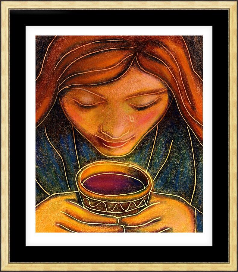 Wall Frame Gold, Matted - Communion Cup by Julie Lonneman - Trinity Stores