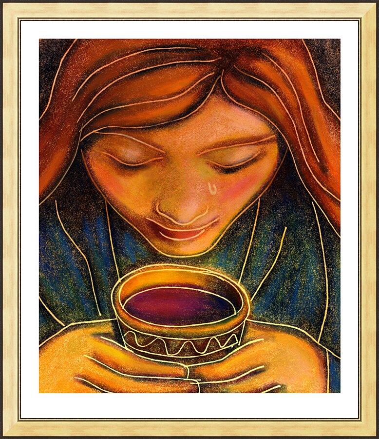 Wall Frame Gold - Communion Cup by Julie Lonneman - Trinity Stores