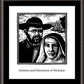 Wall Frame Espresso, Matted - Sts. Damien and Marianne of Molokai by Julie Lonneman - Trinity Stores