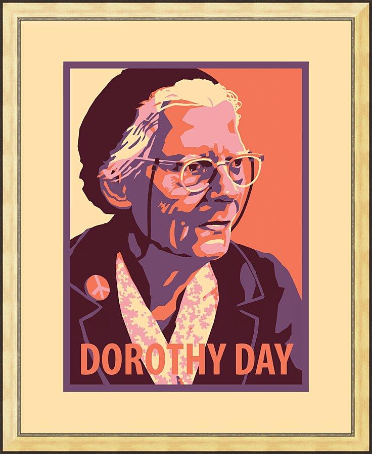 Wall Frame Gold - Dorothy Day, Elder by Julie Lonneman - Trinity Stores