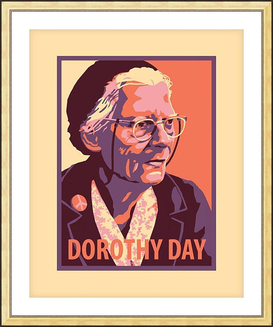 Wall Frame Gold, Matted - Dorothy Day, Elder by Julie Lonneman - Trinity Stores