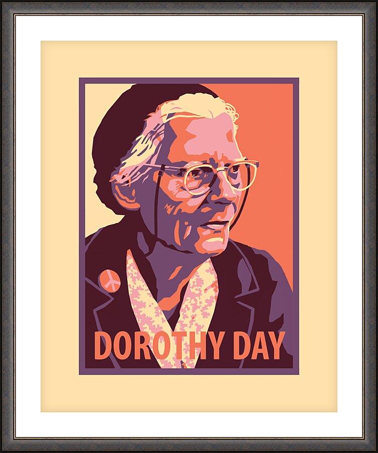 Wall Frame Espresso, Matted - Dorothy Day, Elder by Julie Lonneman - Trinity Stores