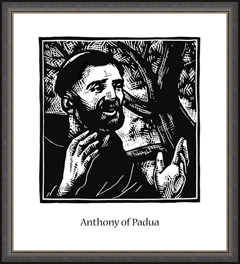Wall Frame Espresso - St. Anthony of Padua by J. Lonneman