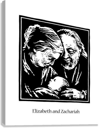 Canvas Print - St. Elizabeth and Zachariah by J. Lonneman