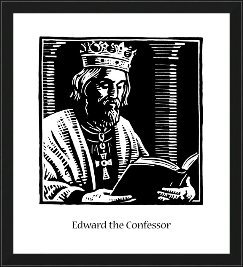 Wall Frame Black - St. Edward the Confessor by J. Lonneman