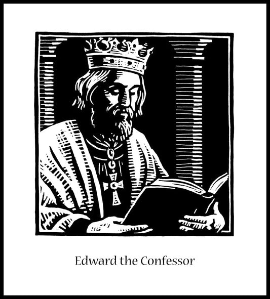 St. Edward the Confessor - Wood Plaque