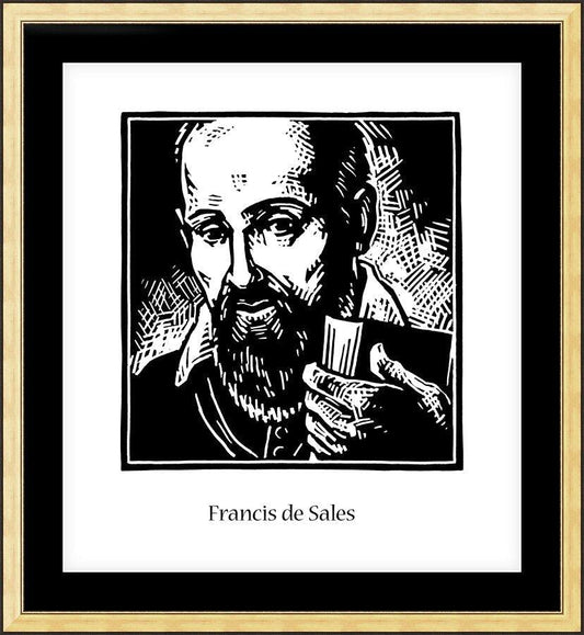 Wall Frame Gold, Matted - St. Francis de Sales by Julie Lonneman - Trinity Stores