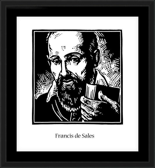 Wall Frame Black, Matted - St. Francis de Sales by Julie Lonneman - Trinity Stores