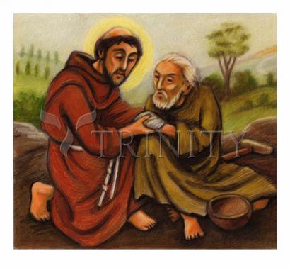 Acrylic Print - St. Francis and Lepers by Julie Lonneman - Trinity Stores