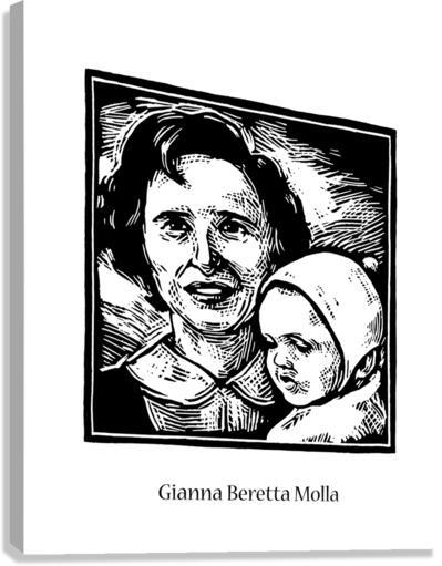 Canvas Print - St. Gianna Beretta Molla by Julie Lonneman - Trinity Stores