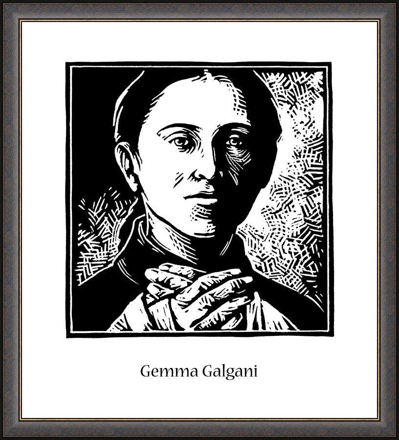 Wall Frame Espresso - St. Gemma Galgani by Julie Lonneman - Trinity Stores