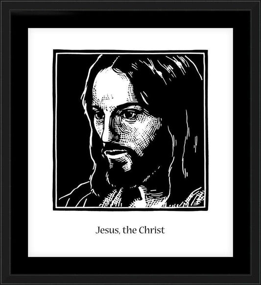 Wall Frame Black, Matted - Jesus, the Christ by Julie Lonneman - Trinity Stores