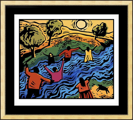 Wall Frame Gold, Matted - Healing River by Julie Lonneman - Trinity Stores