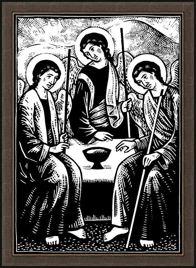 Wall Frame Espresso - The Holy Visitors (After Rublev) by Julie Lonneman - Trinity Stores