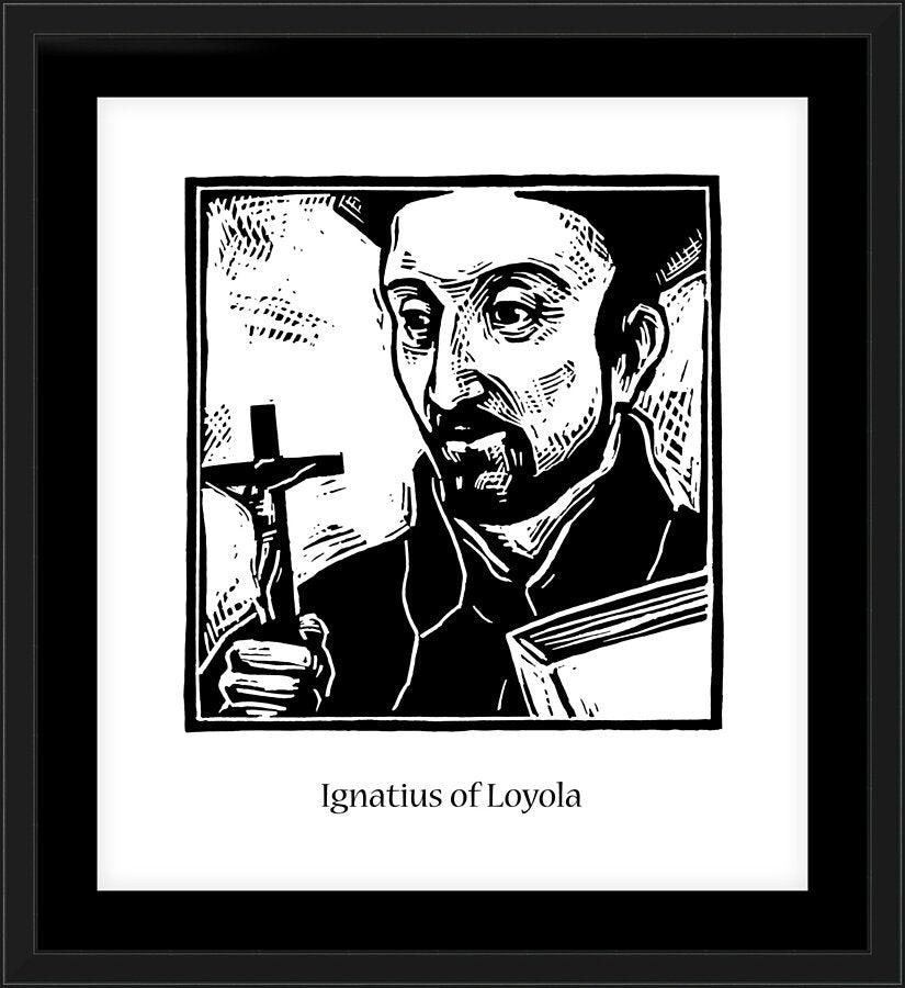 Wall Frame Black, Matted - St. Ignatius Loyola by Julie Lonneman - Trinity Stores