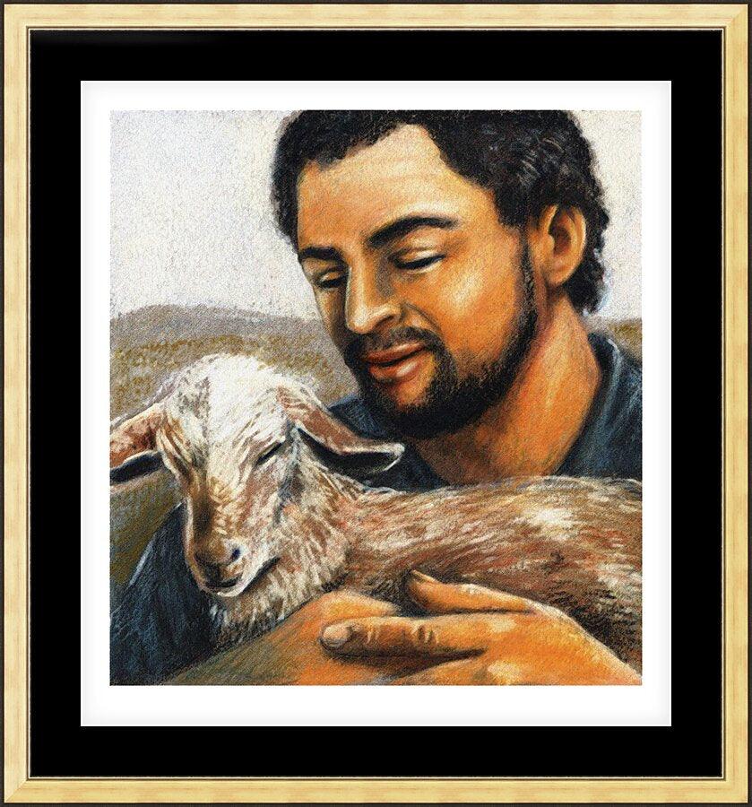 Wall Frame Gold, Matted - St. Isidore the Farmer by Julie Lonneman - Trinity Stores