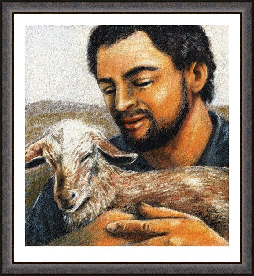 Wall Frame Espresso - St. Isidore the Farmer by Julie Lonneman - Trinity Stores