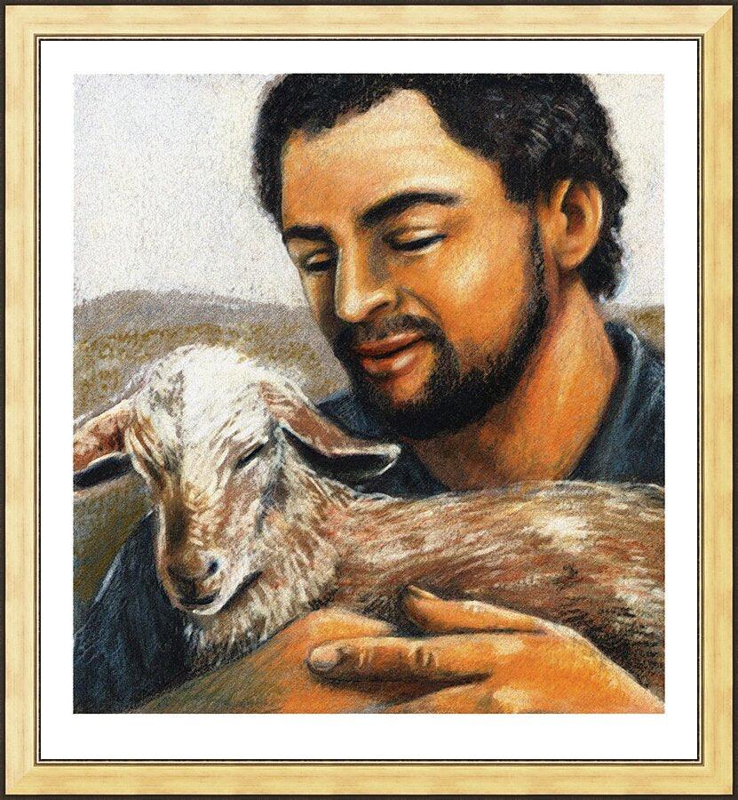 Wall Frame Gold - St. Isidore the Farmer by Julie Lonneman - Trinity Stores