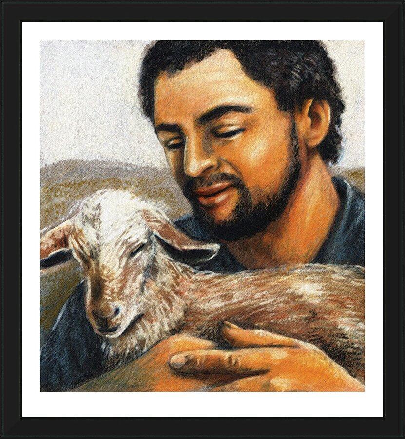 Wall Frame Black - St. Isidore the Farmer by Julie Lonneman - Trinity Stores