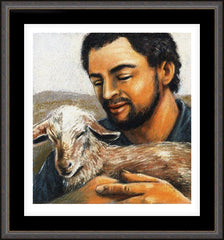 Wall Frame Espresso - St. Isidore the Farmer by J. Lonneman