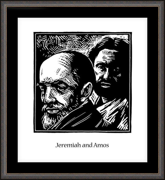 Wall Frame Espresso, Matted - Jeremiah and Amos by Julie Lonneman - Trinity Stores