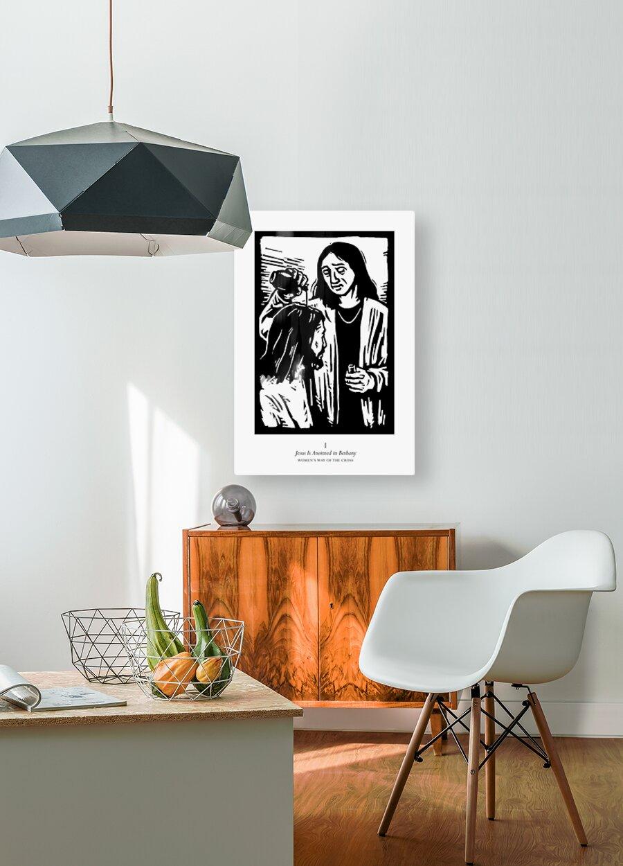 Metal Print - Women's Stations of the Cross 01 - Jesus is Anointed in Bethany by Julie Lonneman - Trinity Stores