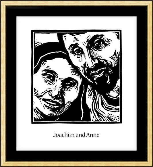 Wall Frame Gold, Matted - Sts. Joachim and Anne by Julie Lonneman - Trinity Stores